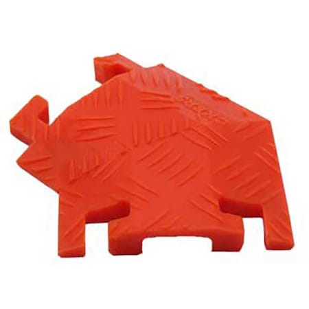 Cable Protector 45 Deg Left Turn, 3/4 in H, 7 in L, 5-1/4 in W, 1 Channel, Polyurethane, Orange MPN:FL45LT1X1.5-O