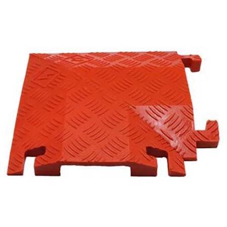 Cable Protector 90 Deg Right Turn, 1-1/2 in H, 12 in L, 12 in W, 1 Channel, Polyurethane, Orange MPN:FL90RT1X4-O