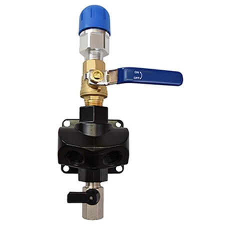 DualPortElbowwithShutoff, FNPT, 1/4in MPN:F1024V