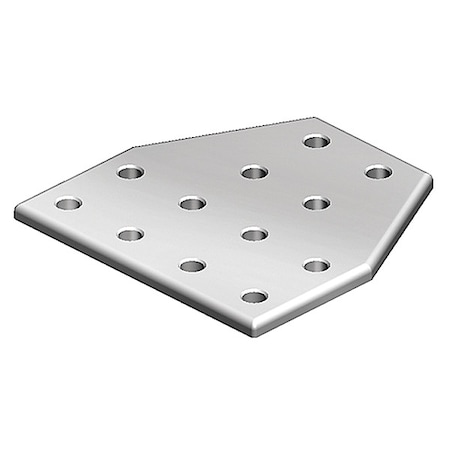JoiningPlate, Aluminum, Gray, 6mm, 176mm MPN:093VT180180D