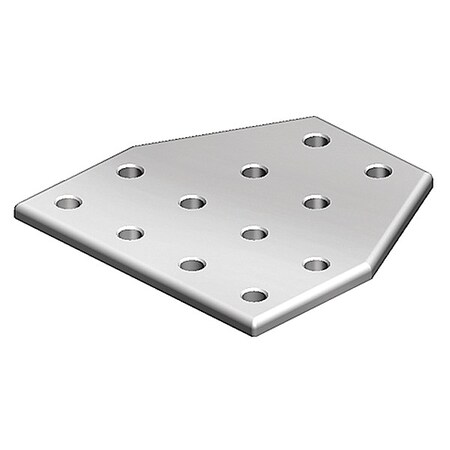JoiningPlate, Aluminum, Gray, 4mm, 78mm MPN:093VT8080D