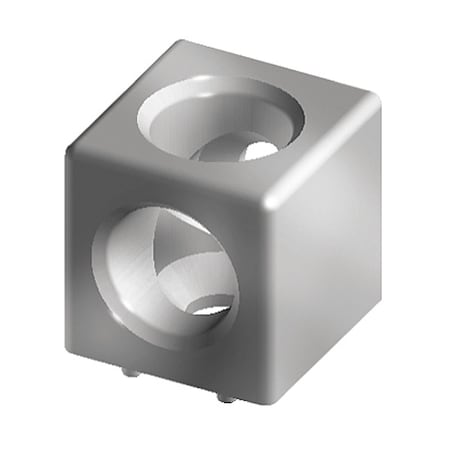 SquaRdCrnrConnector, Alum, Gry, 40mm, 40.1mm MPN:093WW405N08