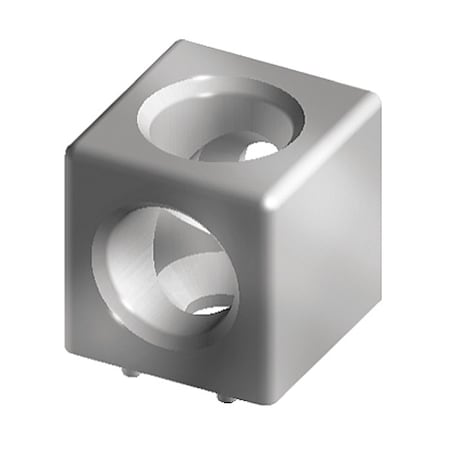 SquaRdCrnrConnector, Alum, Gry, 45mm, 44.9mm MPN:093WW453N10