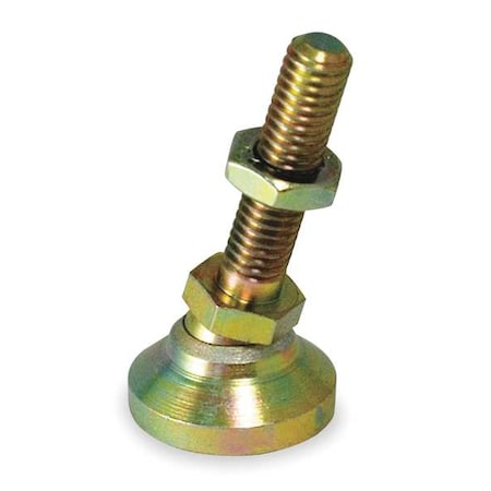 Leveling Foot, Steel, Yellow Zinc, M8 MPN:13FF8128