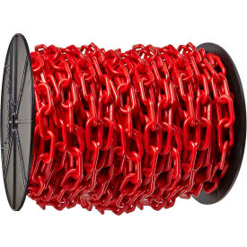 Mr. Chain® Plastic Chain Barrier On A Reel 1-1/2 x 200'L HDPE Red 05301