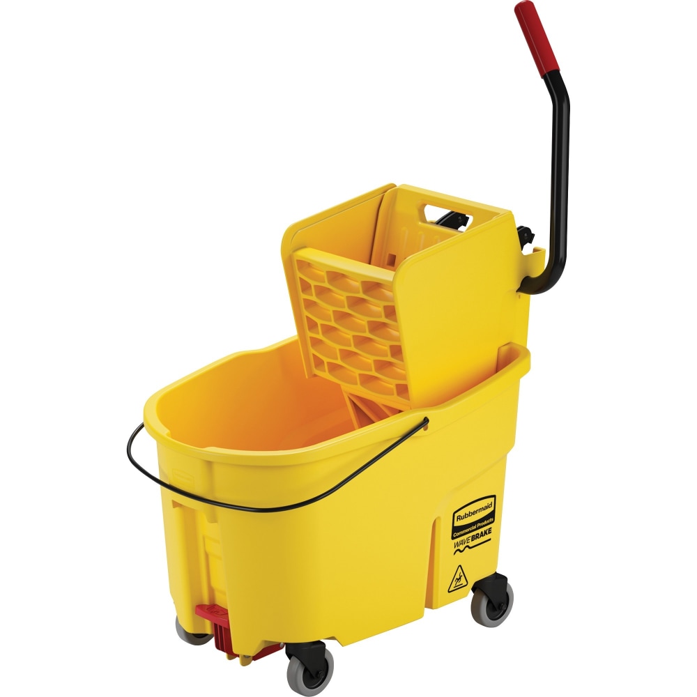 Rubbermaid EZMT Bucket With Sideward Pressure Wringer Combo, 44 Quarts MPN:618688YEL