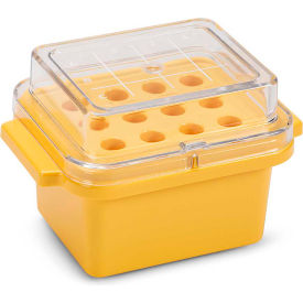Globe Scientific™ Mini Cooler For 1.5 ml Tubes 12 Place Yellow 454021