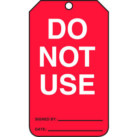 Accuform MGT219PTP Do Not Use Tag RP-Plastic 25/Pack MGT219PTP
