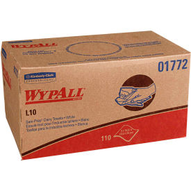 WypAll® L10 SANI-PREP Dairy Towels POP-UP Box 1-Ply 9 x 10.5 110/Pack 18 Packs/Carton KCC 01772
