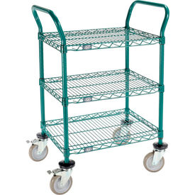 Nexel® 3 Shelf Utility Cart Poly-Green24