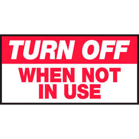 AccuformNMC™ Turn Off When Not In Use Label Adhesive Dura-Vinyl 1-1/2