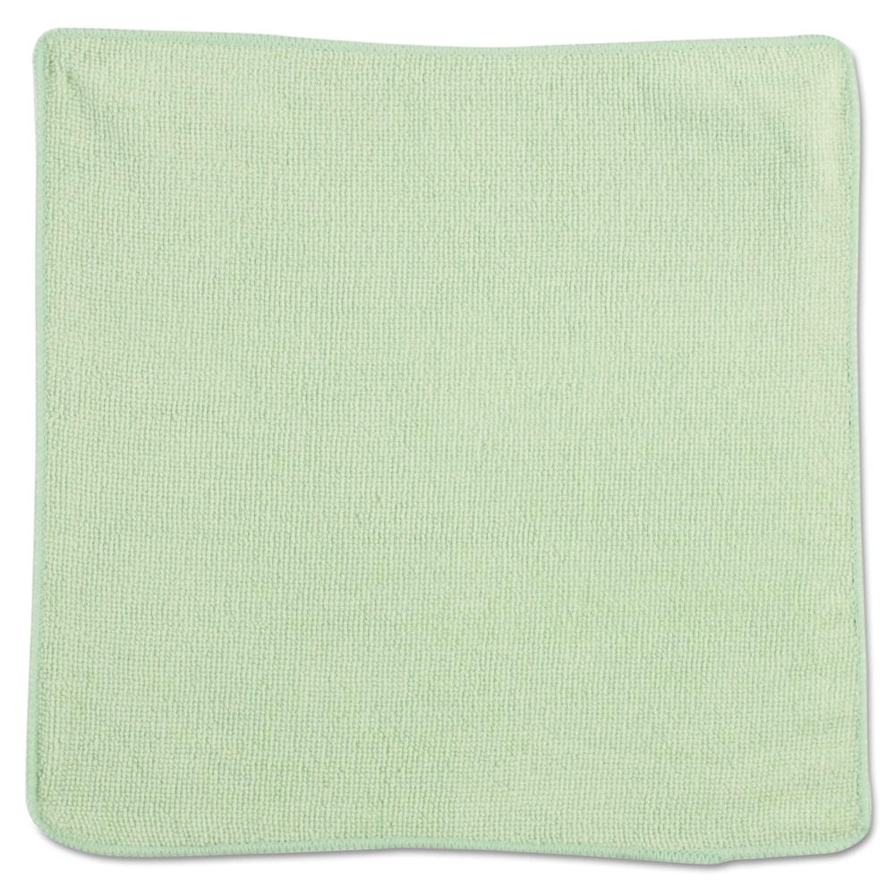 Rubbermaid Commercial Products HYGEN r-40 Recycled Microfiber Cloth, 12in X 12in, Green, 24-Pack MPN:1820578