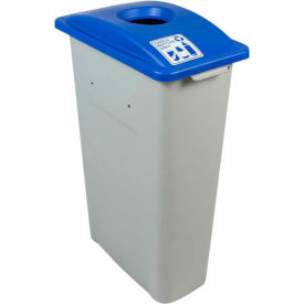 Busch Systems Waste Watcher Single - Cans & Bottles 23 Gallon Gray/Blue - 100932 100932