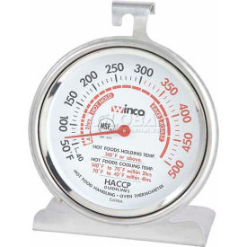 Winco TMT-OV3 Dial Oven Thermometer with Base and Hook TMT-OV3 - Pkg Qty 24