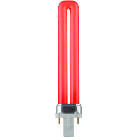 Sunlite 60300-SU PL9/R 9 Watt PL 2-Pin Single U-Shaped Twin Tube G23 Base Red 60300-SU - Pkg Qty 50