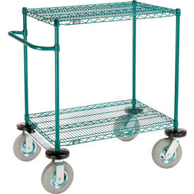 Nexel® 2 Shelf Push Cart Poly-Green36
