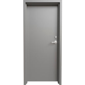 Fortis Doors Prehung Knock Down Frame Commercial Door Kit Cyl Lock & Deadbolt Right Hand36