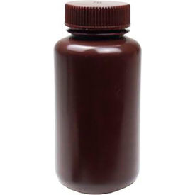 United Scientific™ Reagent Bottle Wide Mouth HDPE 250ml Capacity Amber Pack of 12 33464