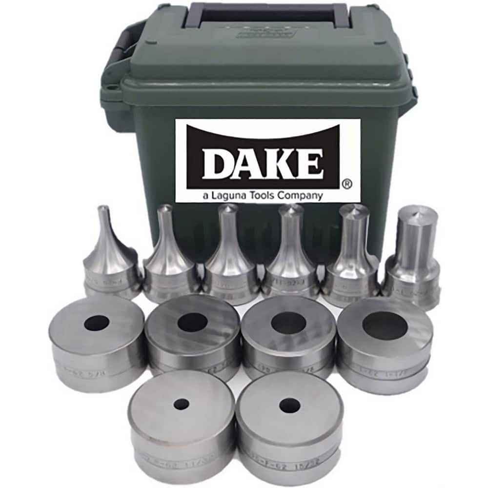 Ironworker Punch & Die Sets; Shape: Rectangle ; Die Length: 1.125in ; Die Width: 1.812 in ; Die Diameter: 7/32 in; 9/3.2 in; 11/32 in; 15/32 in; 19/32 in; 23/32 in ; Punch Length: 2.125in ; Punch Width: 1.25in MPN:304089