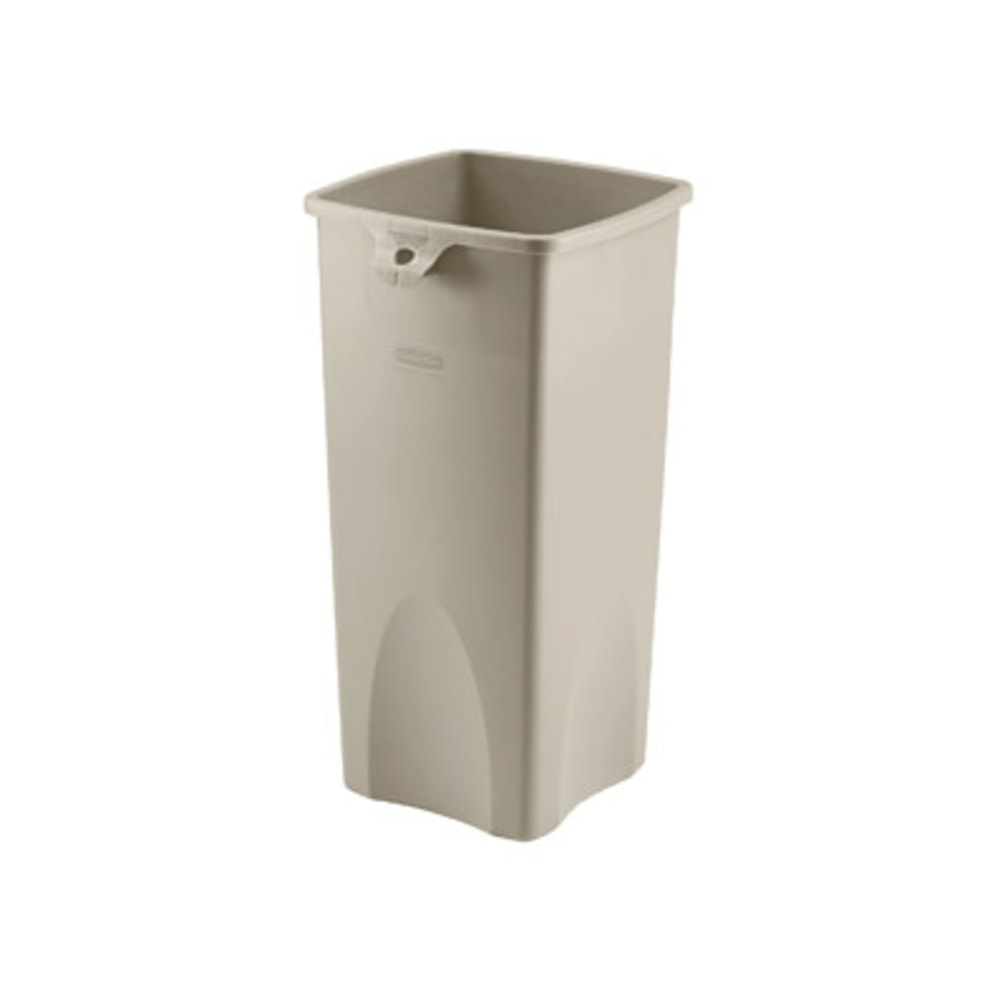 Rubbermaid Commercial Untouchable Square Container - 23 gal Capacity - Square - Crack Resistant - 32.9inx16.5inx 15.5in Depth - Plastic - Beige MPN:356988BG