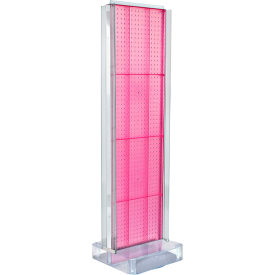 Global Approved 700778-PNK Two-Sided Pegboard Floor Display W/ Studio Base 17