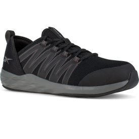 Reebok Athletic Work Shoe Dual Layer Stretch Mesh Upper Black & Dark Gray 8.5W RB2211-W-08.5