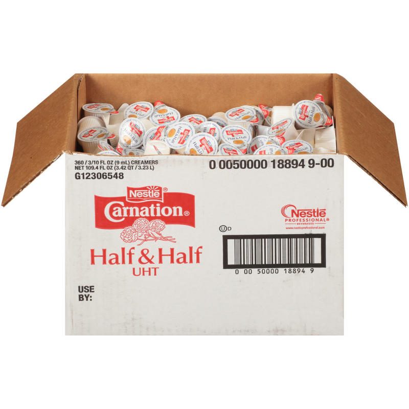 Carnation Half-And-Half Liquid Coffee Creamer, Original Flavor, 0.3 Oz Single Serve, 360/Pack MPN:12306548