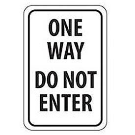 Aluminum Sign - One Way Do Not Enter - .063