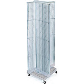 Global Approved 700422-CLR Pinwheel Pegboard Display W/Wheel RB 16