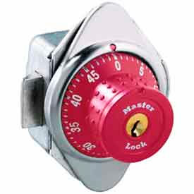 Master Lock® No. 1652MDRED Built-In Combination Lock with long bolt - Red Dial - Right Hinged 1652MDRED