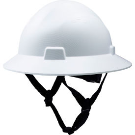 General Electric GH329 Non-Vented Full Brim Hard Hat 4-Point Ratchet Suspension Carbon Fiber White GH329CW