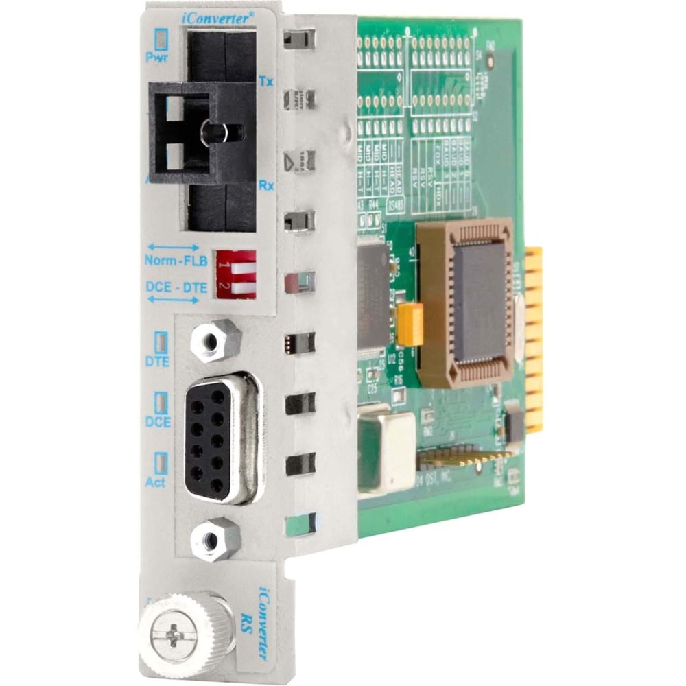 Omnitron Systems iConverter RS 232 Serial Single Fiber Media Converter DB 9 SC Single Mode BiDi 20km Module MPN:8770-1