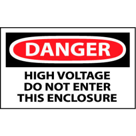 Machine Labels - Danger High Voltage Do Not Enter This Enclosure D289AP
