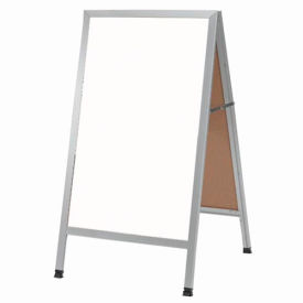 Aarco Aluminum A-Frame Sidewalk White Marker Board - 24
