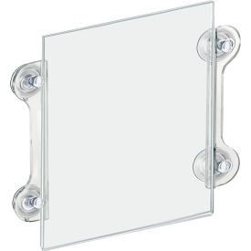 Global Approved 106614 Acrylic Sign Holder W/ Suction Cups 8.5