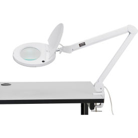 GoVets™ 8 Diopter LED Magnifying Lamp With Covered Metal Arm White 234695