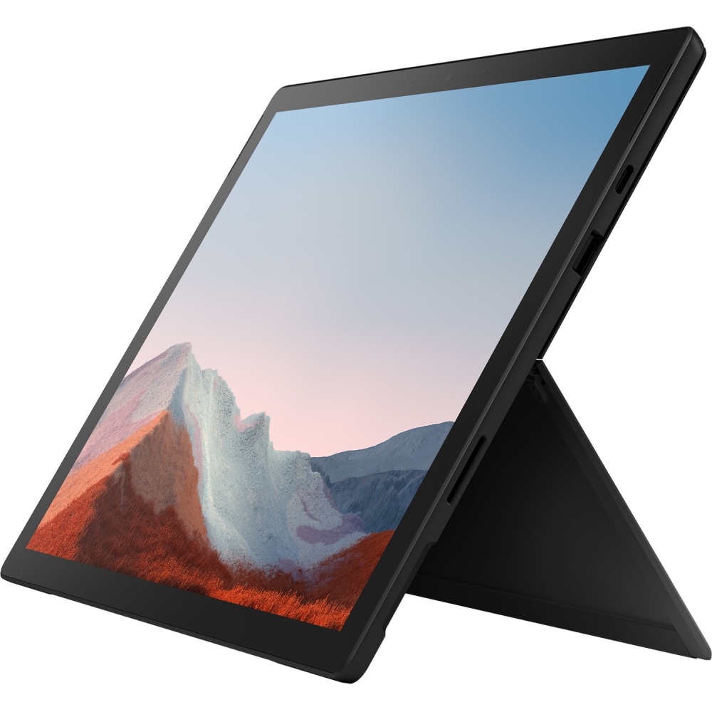 Microsoft Surface Pro 7+ Tablet - 12.3in - Intel Core i7 11th Gen i7-1165G7 Quad-core 2.80 GHz - 16 GB RAM - 256 GB SSD - Windows 10 Pro - Matte Black  - 2736 x 1824  - 5 Megapixel Front Camera - 15 Hour Maximum Battery MPN:1NC-00016