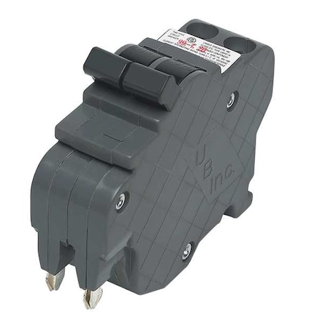 Miniature Circuit Breaker, UBIF Series, 15A, 2 Pole, 120/240V AC, 10kA at 120/240V AC MPN:UBIF0215N