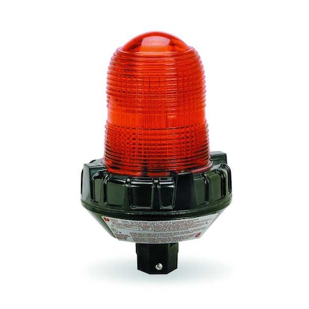 Strobe Light, Amber, LED, 120 to 240V AC, 60 FPM, 6 17/32 in Dia., (F) 3/4 in NPT MPN:191XL-120-240A