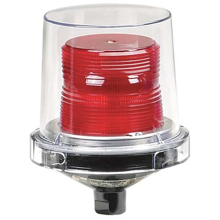 Warning Light, Red, Incandescent, 120V AC, 90 FPM, 5 1/2 in Dia., (F) 1/2 in NPT MPN:225-120R