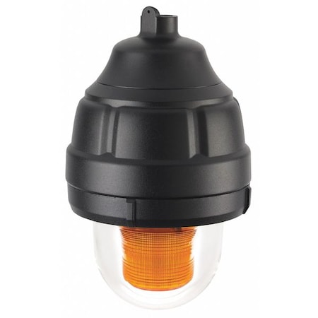 Strobe Light, Amber, Strobe Tube, 24V DC, 60 FPM, 8 13/16 in Dia., Surface MPN:24XST-024A-MOD