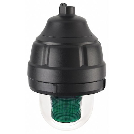 Strobe Light, Green, Strobe Tube, 24V DC, 60 FPM, 8 13/16 in Dia., Surface MPN:24XST-024G-MOD