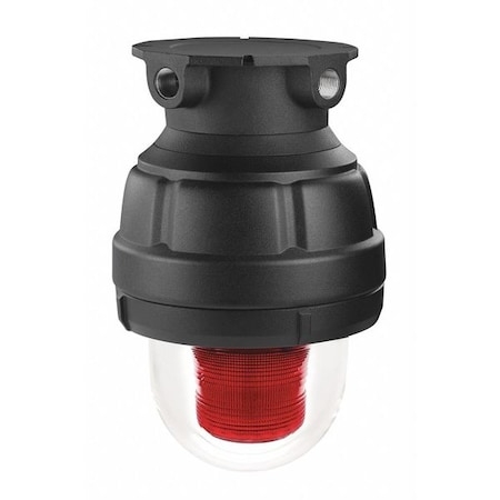Strobe Light, Red, Strobe Tube, 24V DC, 60 FPM, 8 13/16 in Dia., Surface MPN:24XST-024R-MOD