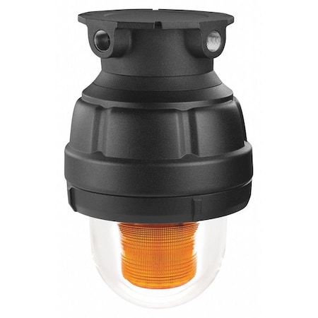 Strobe Light, Amber, Strobe Tube, 24V DC, 80 FPM, 8 13/16 in Dia., Surface MPN:27XST-024A-4-MOD