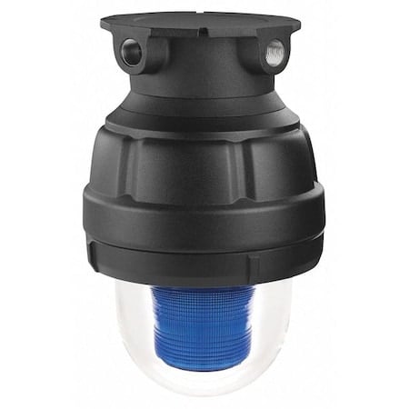 Strobe Light, Blue, Strobe Tube, 24V DC, 80 FPM, 8 13/16 in Dia., Surface MPN:27XST-024B-4-MOD
