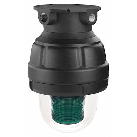 Strobe Light, Green, Strobe Tube, 24V DC, 80 FPM, 8 13/16 in Dia., Surface MPN:27XST-024G-4-MOD