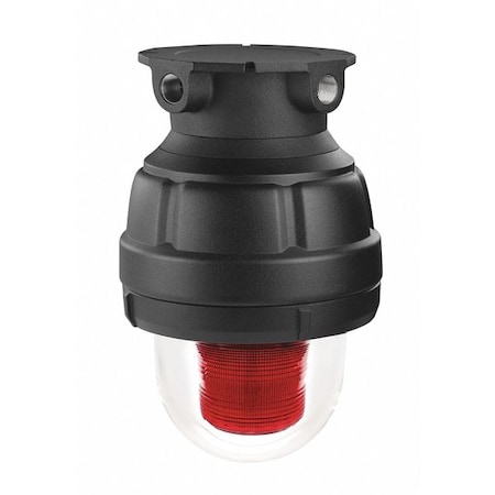 Strobe Light, Red, Strobe Tube, 24V DC, 80 FPM, 8 13/16 in Dia., Surface MPN:27XST-024R-4-MOD
