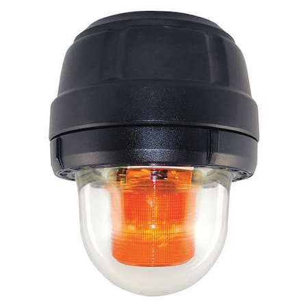 Warning Light, Amber, Strobe Tube, 120V AC, 80 FPM, 8 13/16 in Dia., Ceiling, Pendant, Wall MPN:27XST-120A-MOD