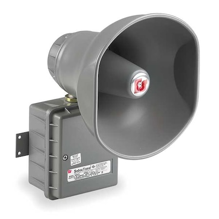 Signaling Device, Horn, Continuous, 120V AC, 0 to 110dB at 10 ft, Die-Cast Aluminum, Gray MPN:300GCX-120