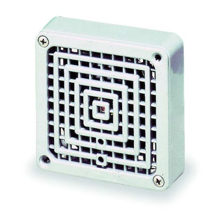 Vibratone Horn, Bell Alarm Type, 120V AC, Indoor, Flush or Semi-Flush Mounting, 4 in x 4 in, Gray MPN:350-120-30